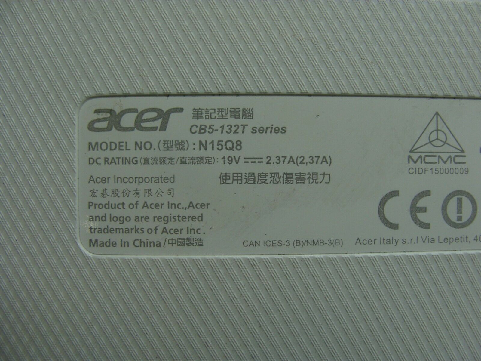 Acer Chromebook CB5-132T-C8ZW 11.6" Bottom Case Base Cover EAZHR00301A #1 ER* - Laptop Parts - Buy Authentic Computer Parts - Top Seller Ebay