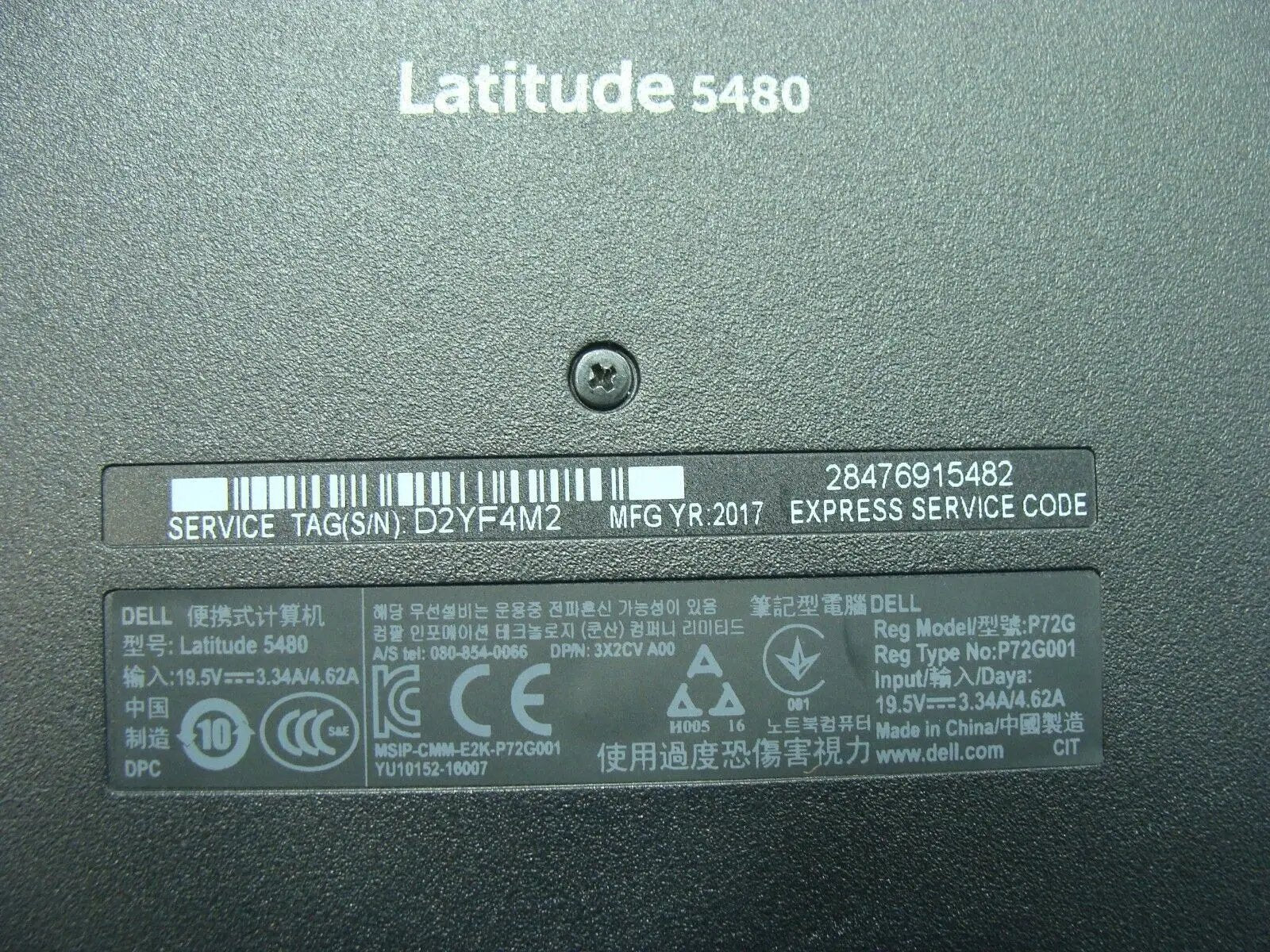 Dell Latitude 14" 5480 Genuine Laptop Bottom Case Base Cover 96Y3N AP1SD000D03