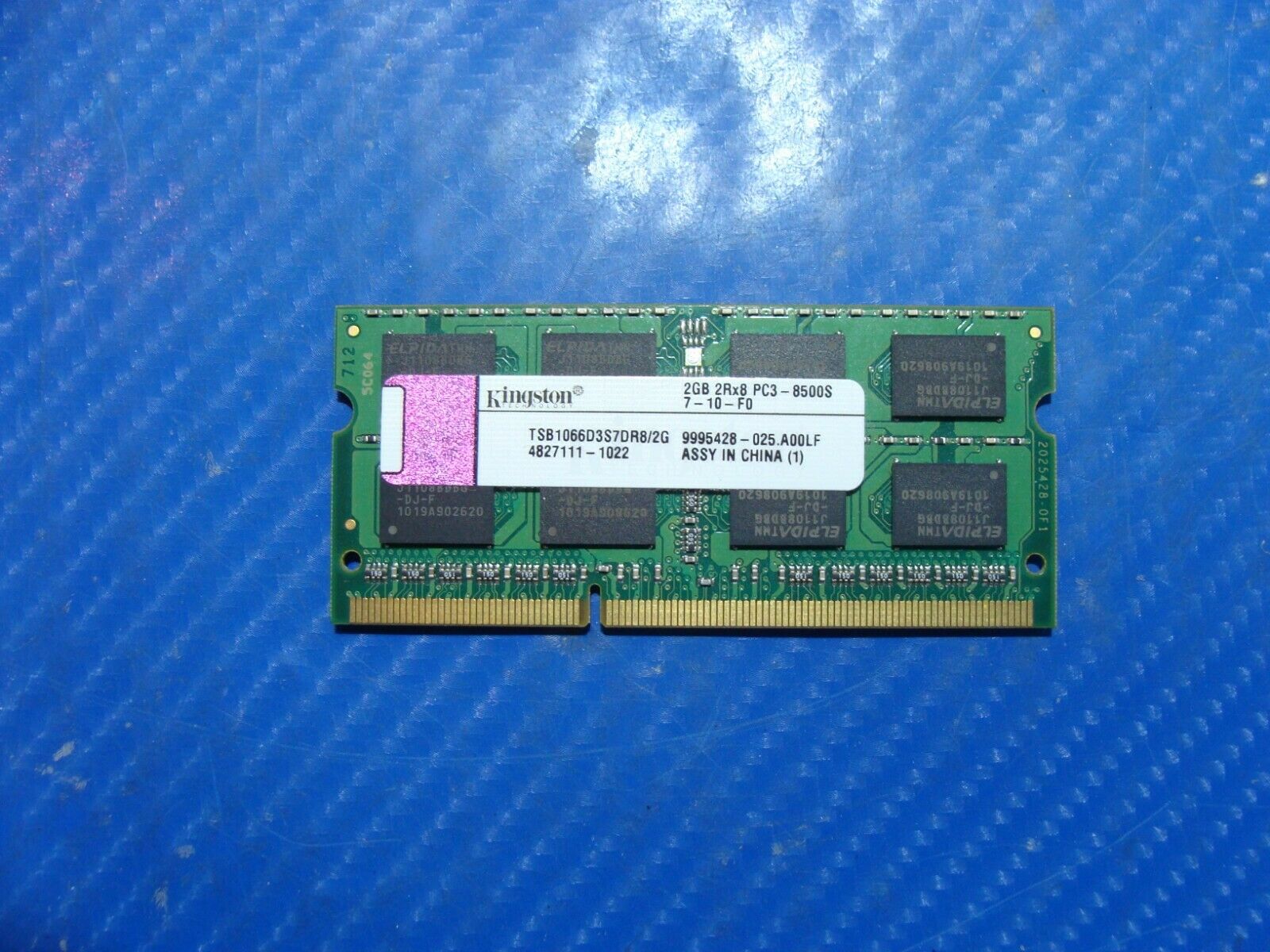 Toshiba Satellite 16"A665-S6050 SO-DIMM RAM Memory 2GB 2Rx8 PC3-8500S P000531330 - Laptop Parts - Buy Authentic Computer Parts - Top Seller Ebay