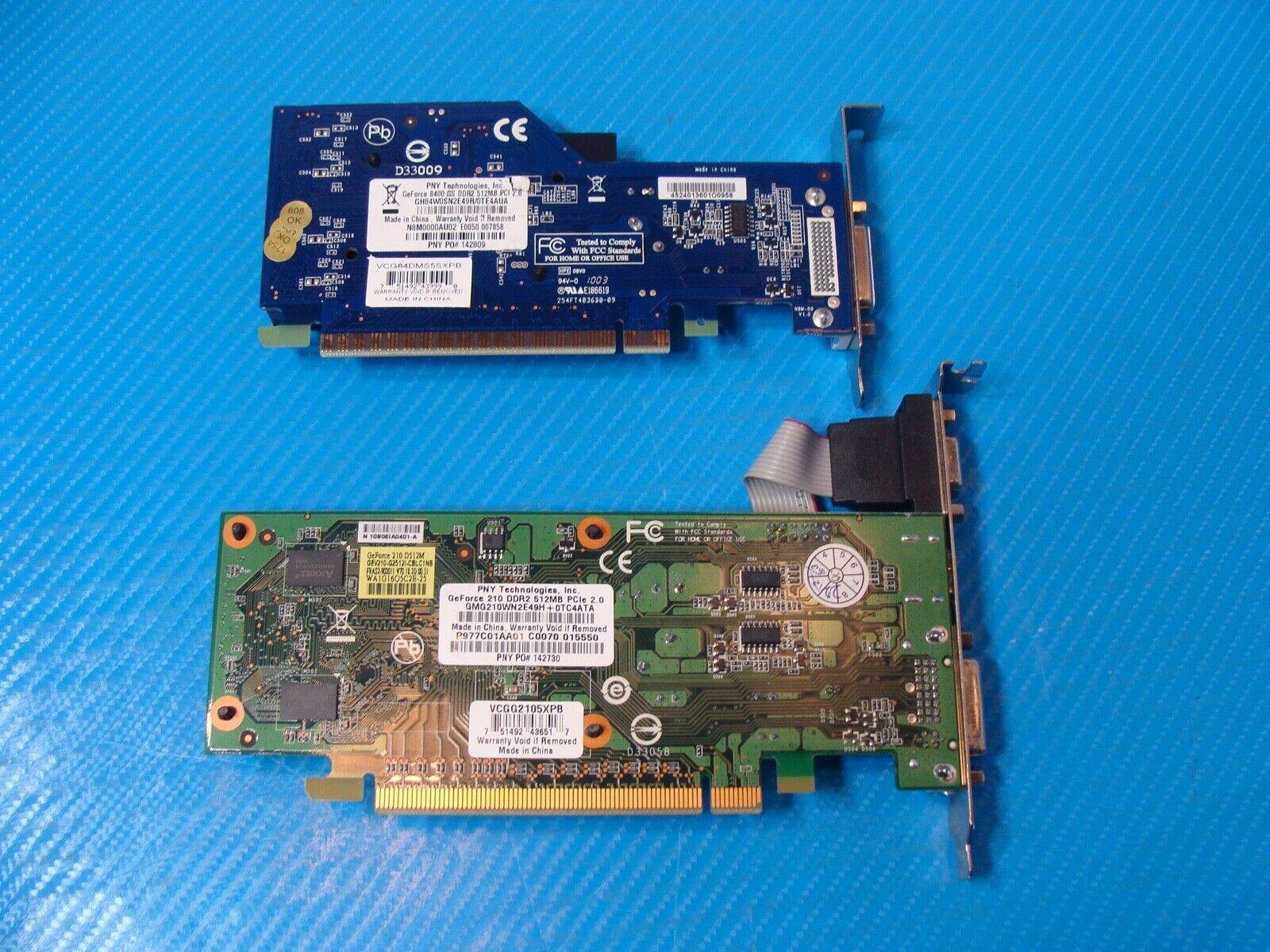Mixed Lot 8x PCIe video graphics cards radeon hd/gt630/quadro k600 untested