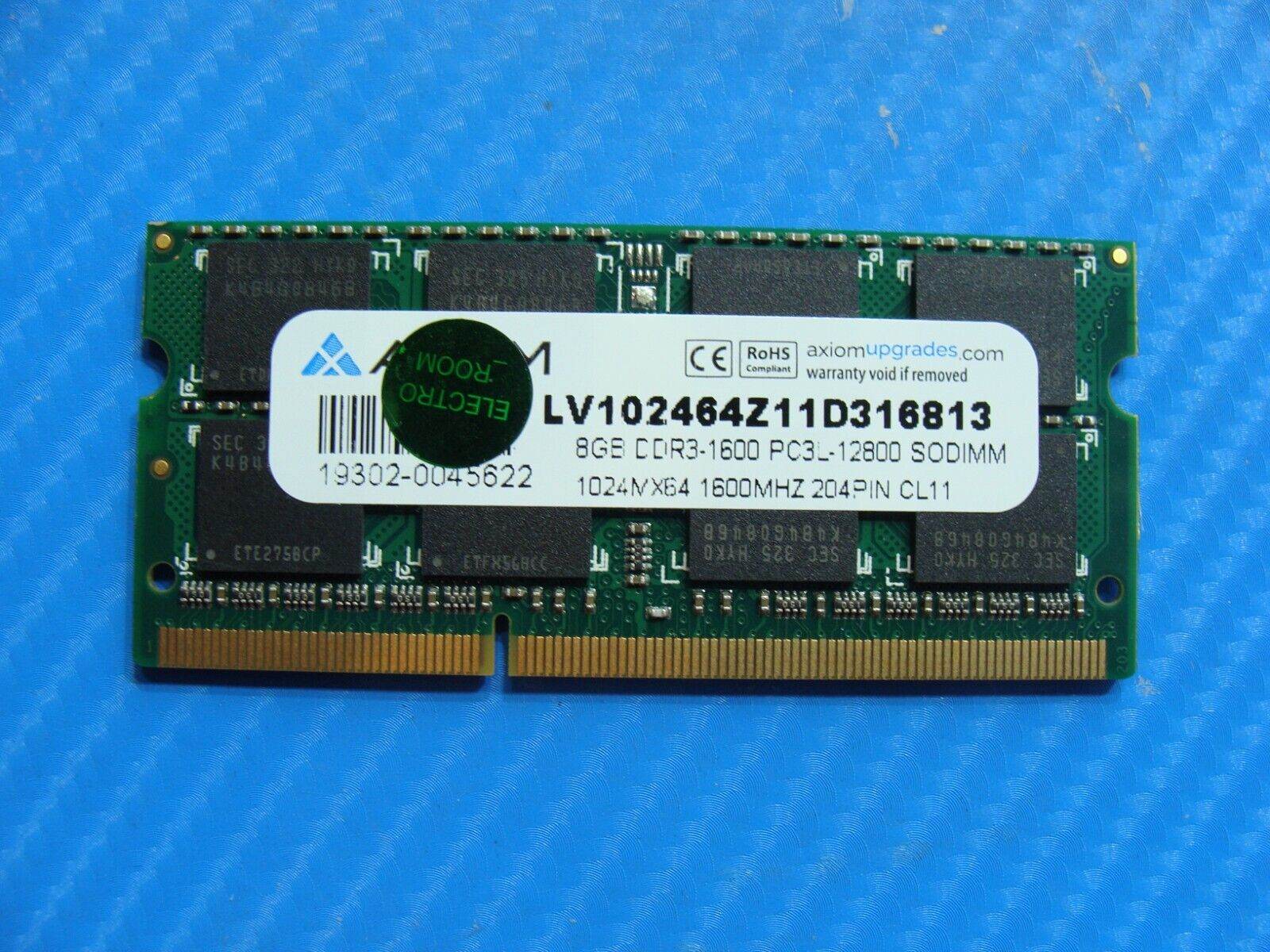 Lenovo T460 Axiom 8GB PC3L-12800 SO-DIMM Memory RAM LV102464Z11D316813