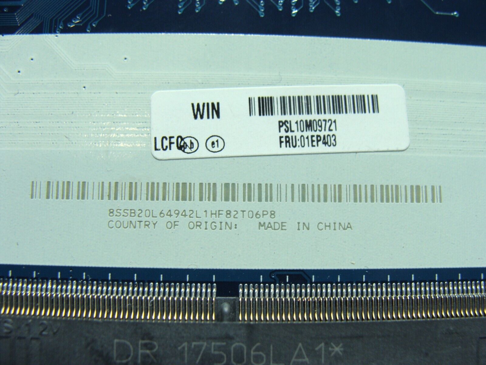 Lenovo ThinkPad E570 15.6" Intel i7-7500U 2.7GHz GTX 950M Motherboard 01EP403