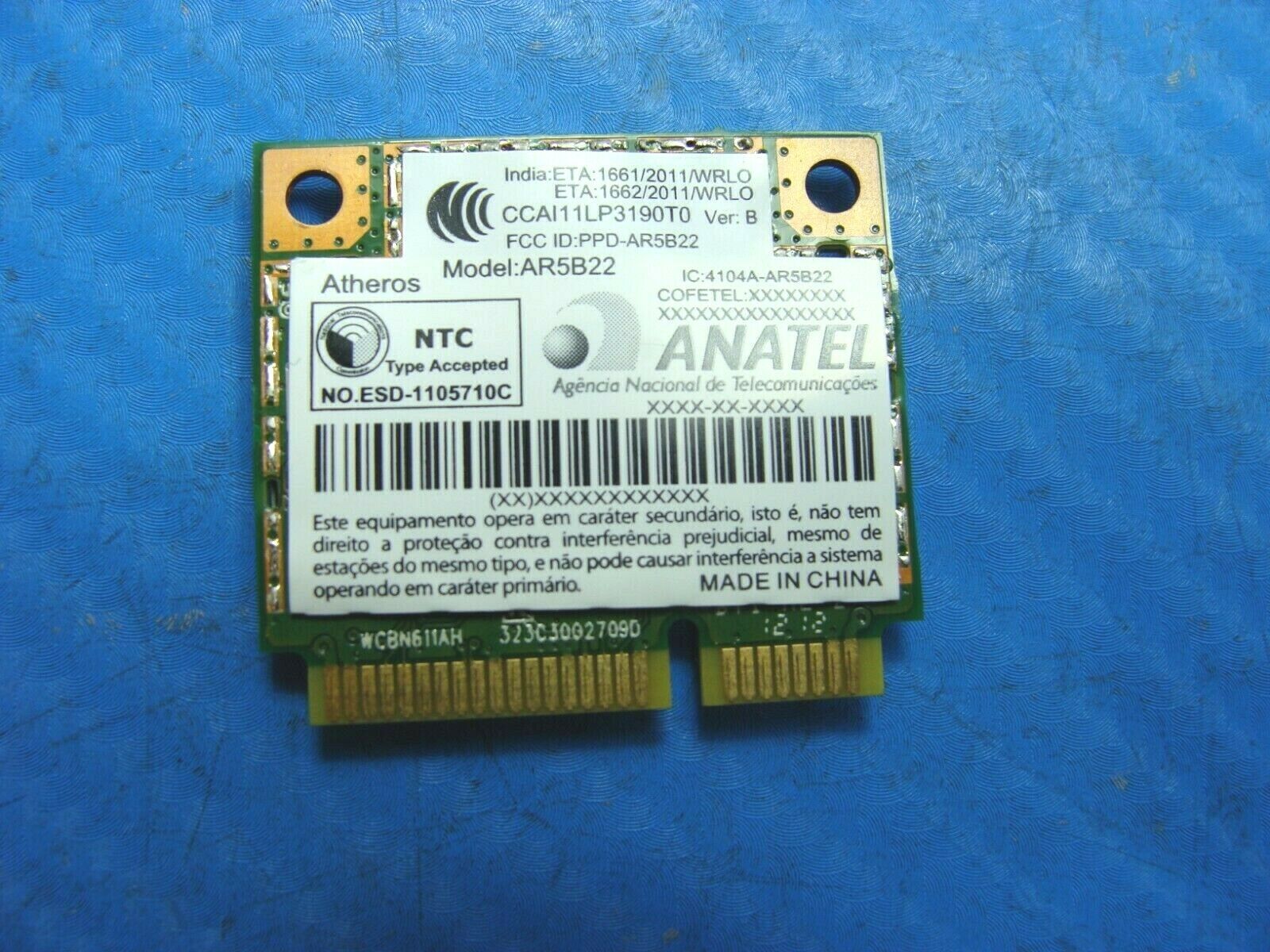 Acer Aspire 14" M5-481TG-6814 OEM Wireless WiFi Card AR5B22 Tested Laptop Parts - Replacement Parts for Repairs