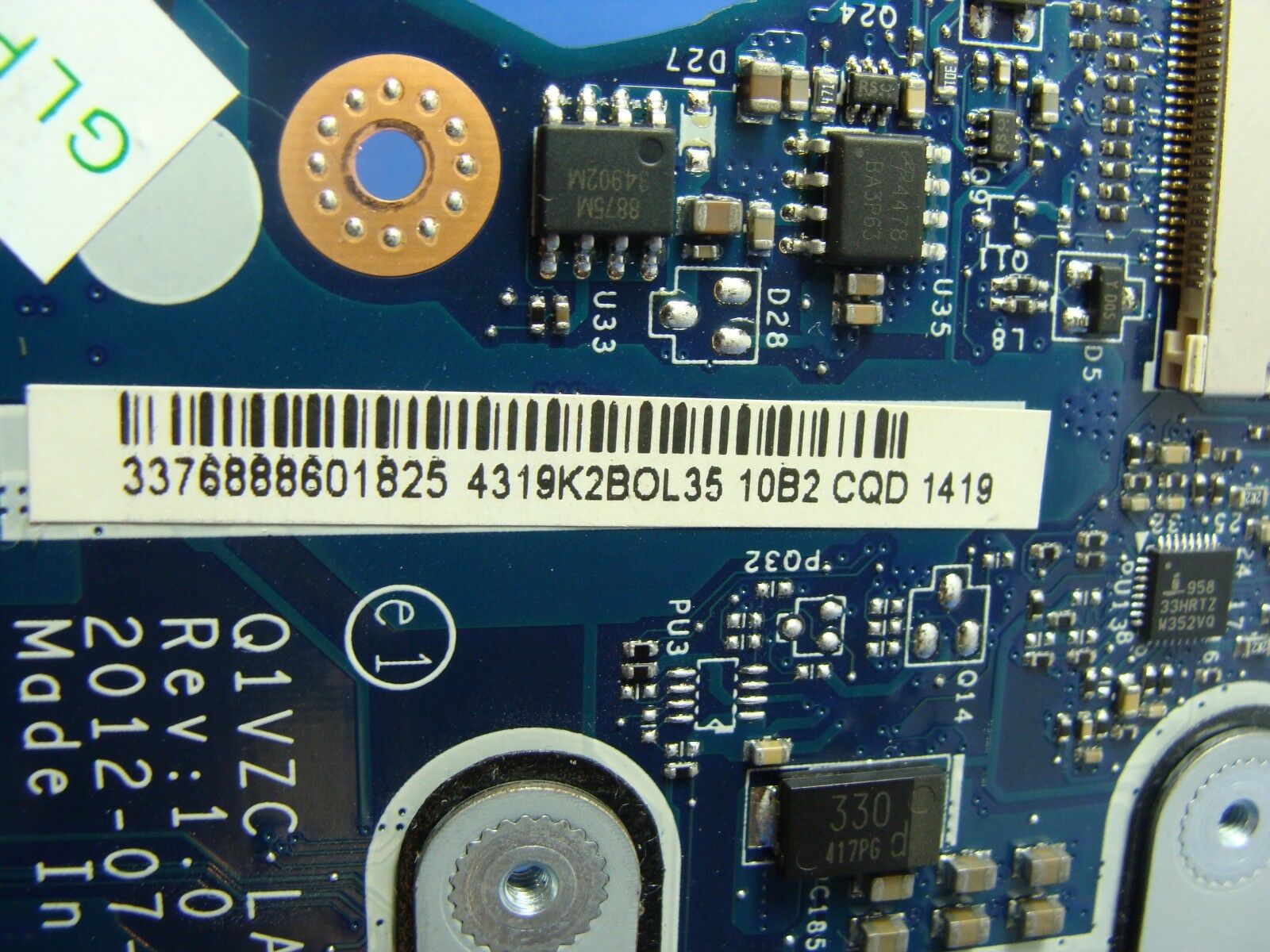 Acer Aspire V5-131-2680 11.6" OEM Intel 1017U 1.16GHz Motherboard LA-8943P AS IS Tested Laptop Parts - Replacement Parts for Repairs